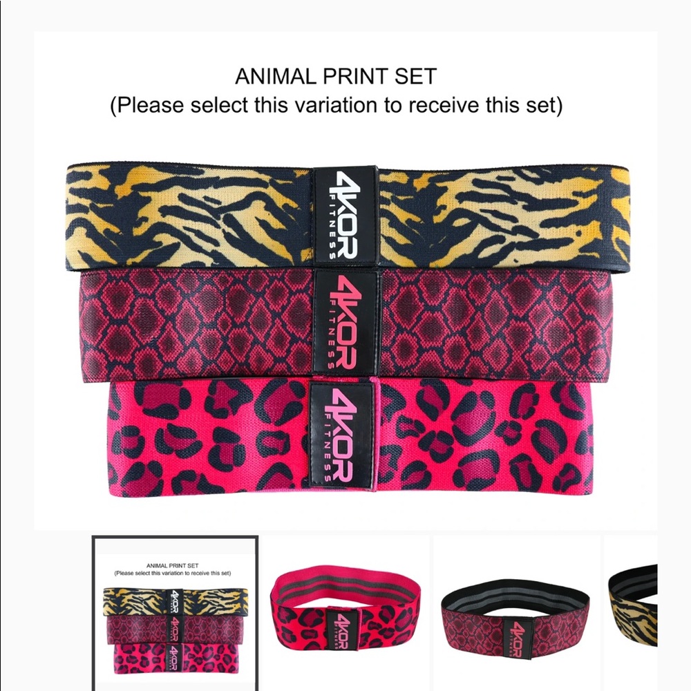 NEW Resistance Bands BUNDLE Non-Slip Fabric 3"